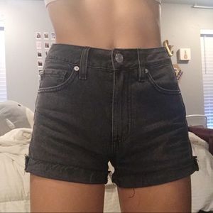 Garage black jean shorts